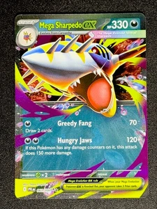 Mega Sharpedo ex 061/094 ME02: Llamas Fantasmales Inglés Doble Raro Casi Nuevo - Imagen 1 de 1