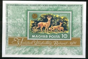 HUNGARY-1971.Souv.Sheet - World Hunting Exhib.(Wild Animal,Deer) MNH! Mi Bl.82 - Picture 1 of 1