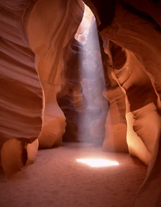 Sun Light Beam Antelope Slot Canyon Page Arizona Photo Photograph Poster Print - Picture 1 of 1