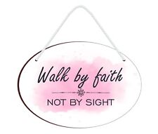 Walk By Faith Not By Sight Wall Hanging Decor For Home and Living Room Decor