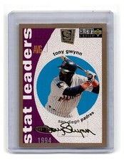 Tony Gwynn 1995 Collector’s Choice SE Gold Signature Stat Leaders #140 - Padres