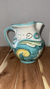 Rustikale italienische Sgraffito Keramik Blumen Krug / Krug / Vase - Bild 1 von 11