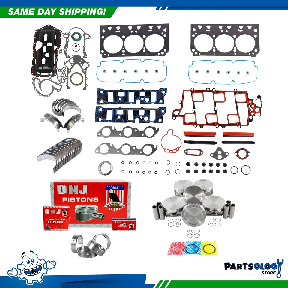 DNJ EK3144A Engine Rebuild Kit For 04-05 Buick Chevrolet Impala 3.8L V6 OHV 12v - Image 1 of 4