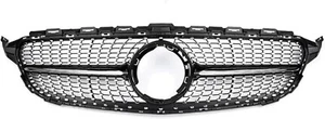 Diamond Style Front Grille 2019-2021 Mercedes C Class W205 C300 C43 - Picture 1 of 7
