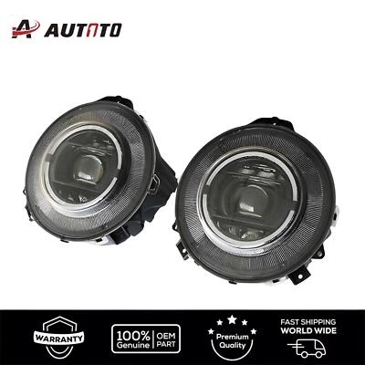 2X Black Headlights Fit For Mercedes-Benz G Class W463 G500 G55 G63 G65 AMG W463 - Imagem 1 de 4