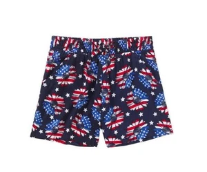 Girl's US FLAG / FLOWERS Print Short XL 14-16 "New with TAGS" - Imagen 1 de 1
