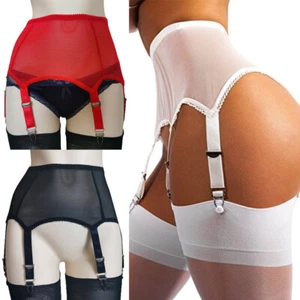 Cinture giarrettiera donna 6 cinghie colore chiaro sospensione cintura biancheria intima lingerie sexy - Foto 1 di 22