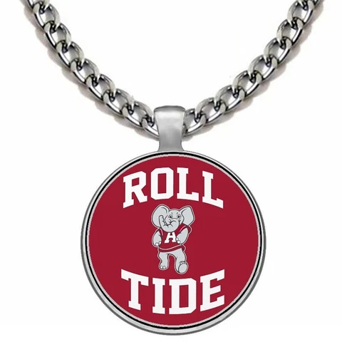 Alabama Roll Tide Mens Womens 24" Stainless Steel Chain Pendant Necklace D5 Cover