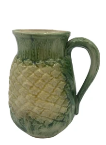 Antique Adams & Bromley Majolica Pitcher Small Jug Pineapple 5.5" English c.1880 - Picture 1 of 12