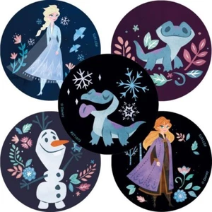 Frozen Stickers x 5 - Birthday Party Supplies & Favours Loot Olaf Bruni Round - Picture 1 of 6