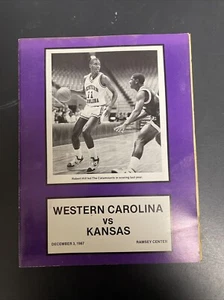 1987 Western Carolina Catamounts vs Kansas Jayhawks Basketball Program 12/3/87 - Picture 1 of 5