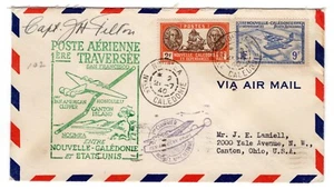 FAM 19-8b PAA Clipper Noumea - Honolulu HI Flug signiert von Pilot Capt Tilton - Bild 1 von 2