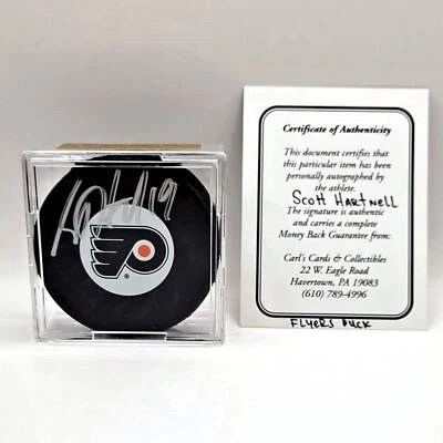 Disco de hockey autografiado por Scott Hartnell Philadelphia Flyers con certificado de autenticidad Foto 1 de 2