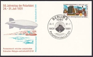 ALEMANIA ORIENTAL - 1981 Cubierta Antártica Avión Vuelo Polar FU [D7572] - Imagen 1 de 1