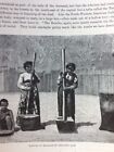 J1h Ephemera Victorian Book Plate 1874 Madagascar Women Pounding Rice