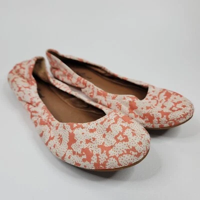 Lucky Brand Emmie Coral/Blanco Naranja Floral Lona Ligero Ballet Pisos Talla 6 Foto 1 de 4