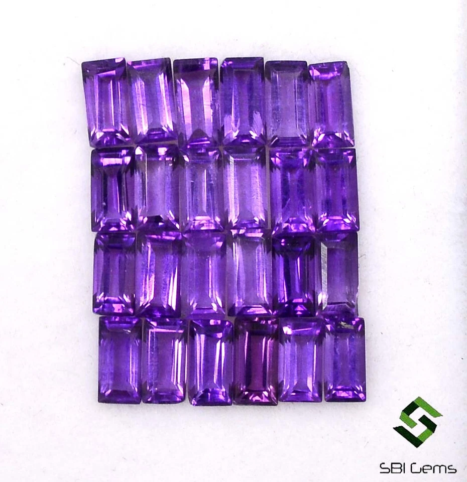 Baguette Amatista Natural Corte 4x2 mm 1.72 CTS Lote 15 Piezas Gemas Sueltas Calibradas Foto 1 de 4