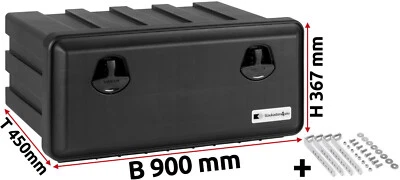 LKW Staukasten Just 900 Werkzeugkasten Kunststoffkisten mit Halter Staubox Daken - Bild 1 von 4