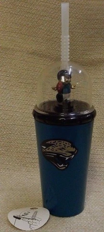 Jacksonville Jaguars `NFL Mascot Cup NIP Turning Mascot Topper & Straw 170754 Cover