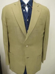 PAUL STUART SB "Stuart III" 2B silk/linen khaki blazer 41 short Mint! P17 - Picture 1 of 11