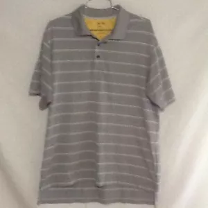 Polo ADIDAS uomo taglia M atletica CLIMACOOL GOLF manica corta grigia a righe - Foto 1 di 5