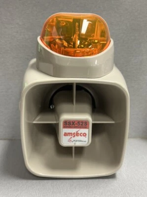 Potter Electric 120dB Durable Siren Strobe, Amber Lens Color SSX-52SB NEW - Image 1 of 3