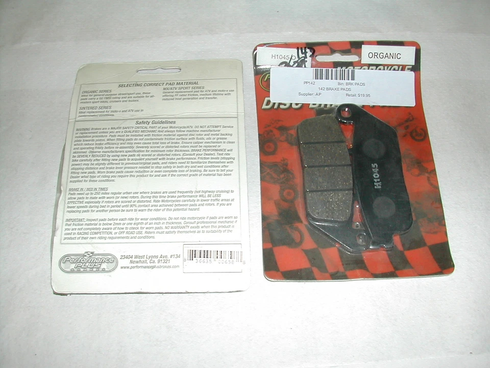 Performance Plus Front Brake Pads (2 Sets) Honda CBR1000F Hawk GT650 Helix250 Foto 1 de 1