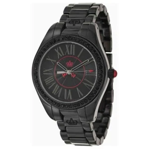 JUICY COUTURE 1900745 BLACK DIAL BLACK CERAMIC BRACELET 40MM LADIES WATCH - Picture 1 of 2