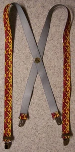Suspenders Children & Junior 1"x36" FULLY Elastic International Celtic Weave NEW - Picture 1 of 1