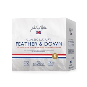 John Cotton Classic Luxury 50/50 White Duck Feather & Down All Seasons Quilt - Picture 1 of 5