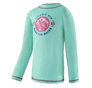 Speedo CB Youth Girl's Long Sleeve Swim Shirt Rashguard Cockatoo UV 50+ , Sz XS - Picture 1 of 1
