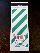 Vintage Matchbook: The Famous Grill, Lansing, MI