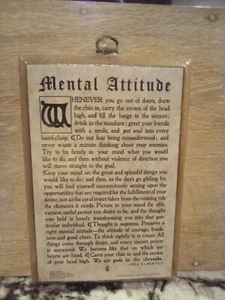 Mental Attitude Plaque Vintage - Picture 1 of 2