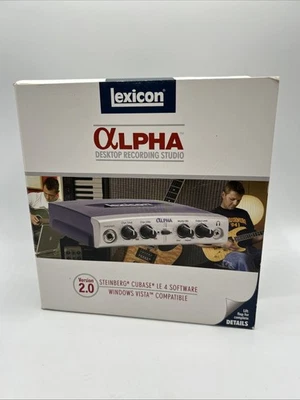 Lexicon Alpha Studio USB Audio Interface Recording & Playback Tested Working - Image 1 of 4