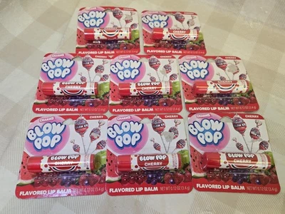 8- Dijes Blow Pop Bálsamo Labial Sabor Cereza, 3.4g, Nuevo Sellado, Medias Relámpago Foto 1 de 3