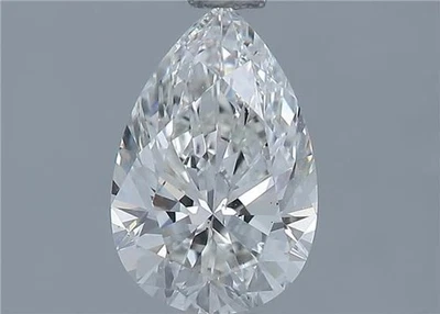 Cert. GIA 1.02 Carat Pear Cut Natural Mined Diamond Loose H color SI2 clarity - Image 1 of 2