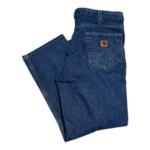 Carhartt B480 DVB Cotton Dark Wash Straight Leg Jeans Men’s 38x30 - Picture 1 of 6