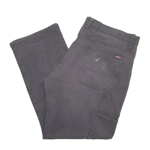 DICKIES Carpenter Carpenter Workwear Trousers Cotton Black Mens W40 L30 - Picture 1 of 6