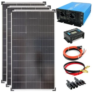 Komplettset 3x120 Watt Solarmodul 1070x585 1500 Watt TS1500 Spannungswandler 30A - Bild 1 von 8