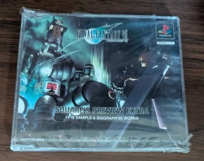 New SQUARE'S PREVIEW EXTRA Final Fantasy 7 VII DEMO PS1 Playstation Japan Crack - Image 1 of 4