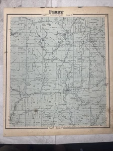 1870s Antique Map Hocking County, Ohio Perry Township, Buena Vista - Picture 1 of 10