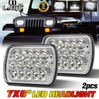 For Jeep Cherokee XJ 1984-2001 Wrangler YJ 1986-1995 Pair 5X7/7X6 LED Headlights Chevrolet Sprint