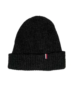 Tommy Hilfiger Effortless Beanie Mütze Herren grau 100% Acryl Bündchen warm Winter - Bild 1 von 4