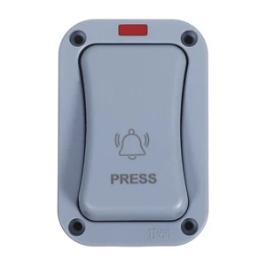 Doorbell Push Button Waterproof Door Bell Switch With Warning Led Light UK - Picture 1 of 12