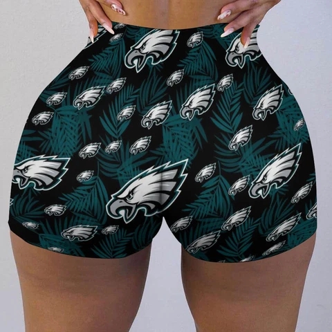 Philadelphia Eagles Women's Shorts Fans Printed Shorts Soft and Elastic Shorts Cover