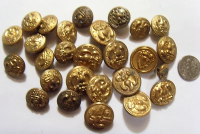 27 vintage USA navy Eagle Anchor pre 1941 Metal buttons lot 52363 - Image 1 of 4