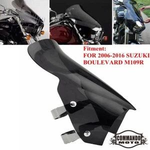 Dark Black Sport Windscreen Windshield For Suzuki Boulevard M109R M90 2006-2024 - Picture 1 of 9