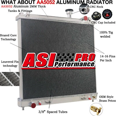 4 ROW RADIATOR FIT 2004~2012 NISSAN QX56 TITAN/2005-2015 INFINITI/ARMADA 5.6L V8 Foto 1 de 4