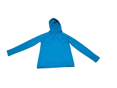 Sudadera con Capucha Athleta Atmosphere Anorak 1/2 Cremallera Talla XS Azul Bolsillo Frontal Foto 1 de 4