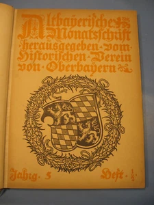 Antigua revista mensual bávara 5 años de 1905 edición encuadernada-Bayern Ges - Imagen 1 de 9